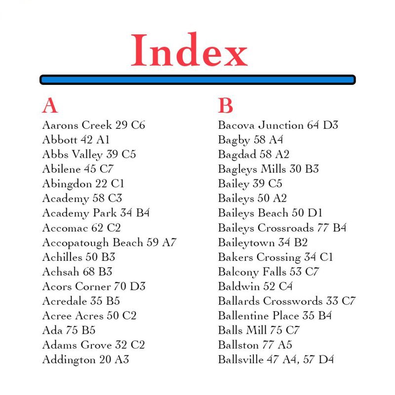 Index of the Master Atlas of Greater London